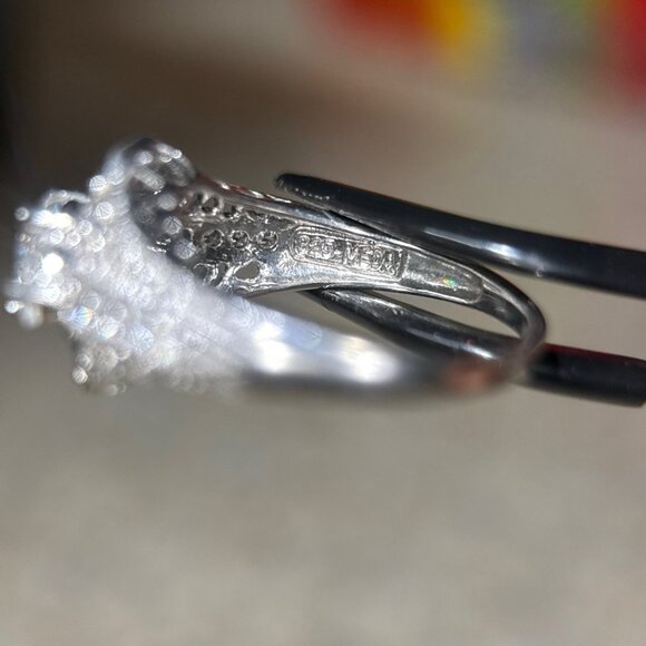 Art Deco Style 925 Silver Cz Ring - Picture 8 of 10